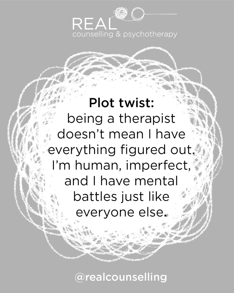 RealCounselling's tweet photo. I’ve sat where my clients sit, and I wouldn’t hesitate to return to therapy if I needed to. Therapy helps me stay mentally well. It’s not a sign of weakness.

read on in comments...... https://t.co/JL8F2dRofc
