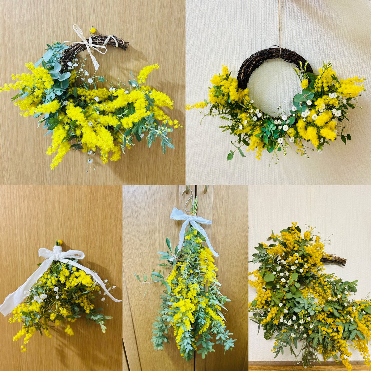 今年のミモザ作品まとめ✨️
来年もたくさん咲いてくれますように☺️