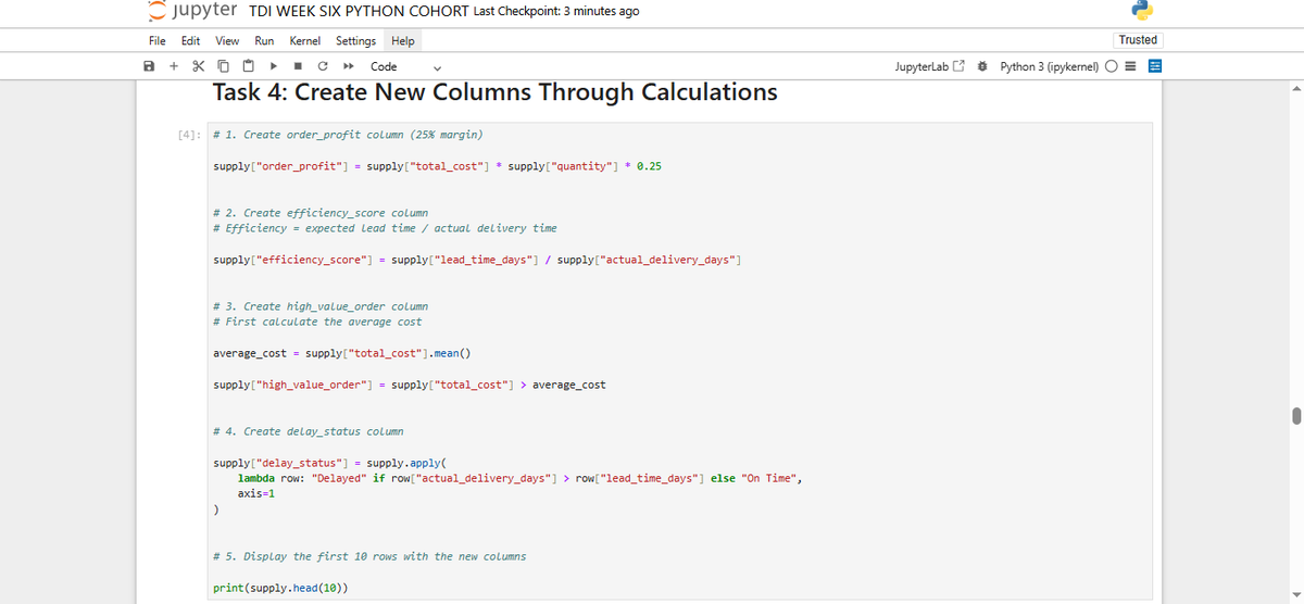 Ifedolapojoe's tweet photo. Week 6 of my Python Data Analysis journey focused on Pandas for data exploration and transformation.

I practiced loading datasets, filtering records, indexing data, creating calculated columns, merging tables, and performing group analysis. https://t.co/7xDJzlby5x