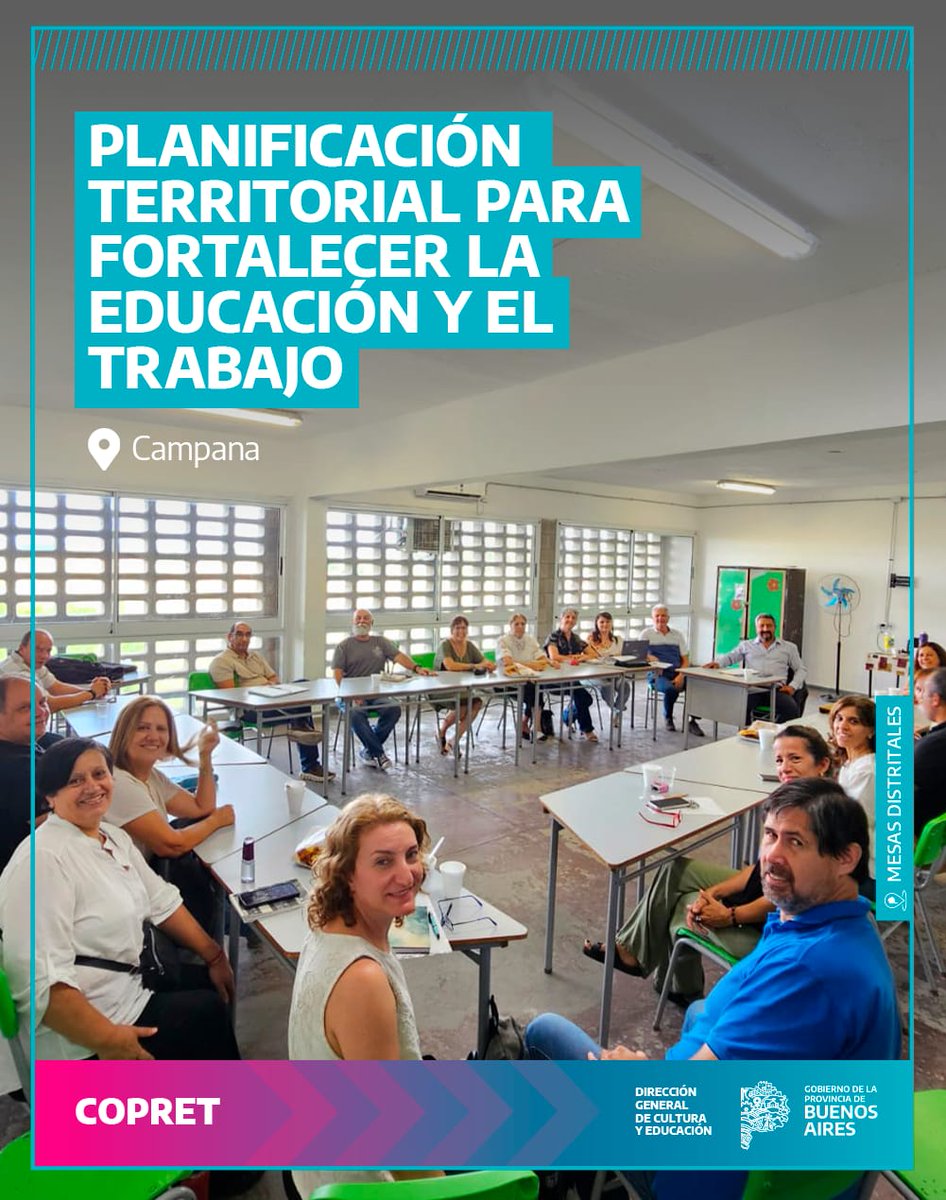 Planificación territorial para fortalecer la educación y el trabajo

Se llevó a cabo el primer encuentro del año de la Mesa COPRET, en la EEST N°2 de #Campana un espacio clave para fortalecer la educación y el trabajo en el distrito.
                 instagram.com/p/DVdrs-xFfb2/…