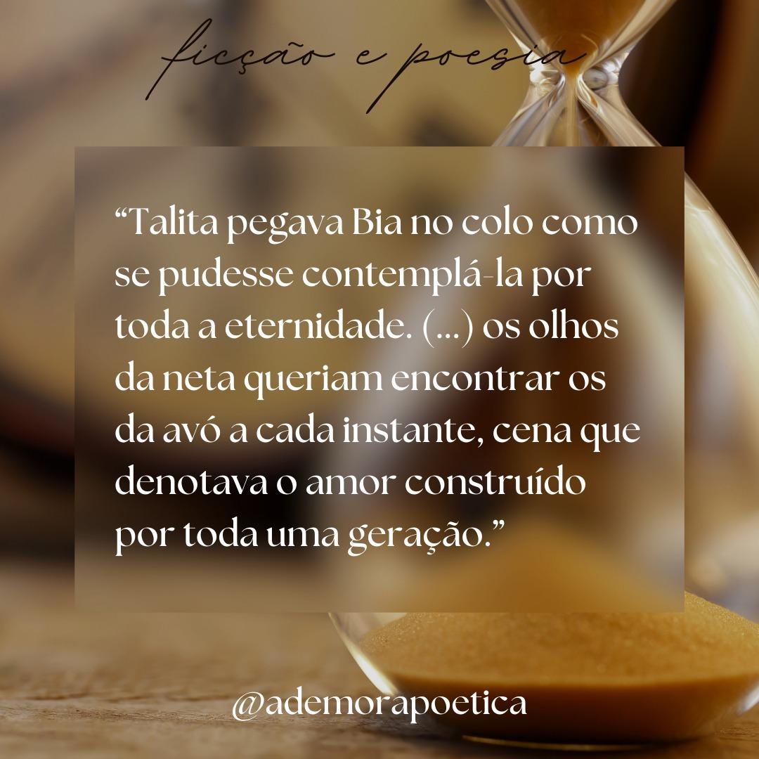 ademorapoetica's tweet image. Conheça o conto inédito "Participatio - o amor e a ampulheta", que está na minha Newsletter. Acompanhe várias gerações de uma família e se surpreenda com a grandeza de um amor que sobrevive ao tempo. #ficção #conto #autoral #amor #tempo #arte

open.substack.com/pub/ademorapoe…