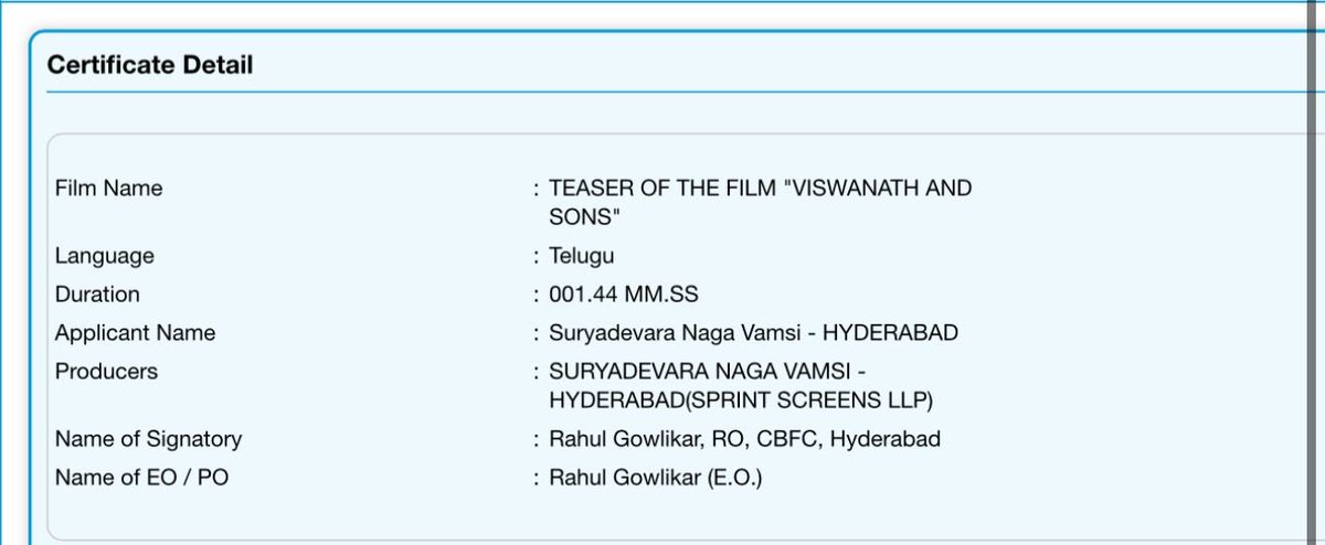thecinematicooo's tweet photo. #VishwanathAndSons - 1Min44secs Teaser is Censored and Ready to release..🔥 #Suriya in a Full Fledged Family Oriented Feel good film after ages..💕 https://t.co/pg0tMdP0bj