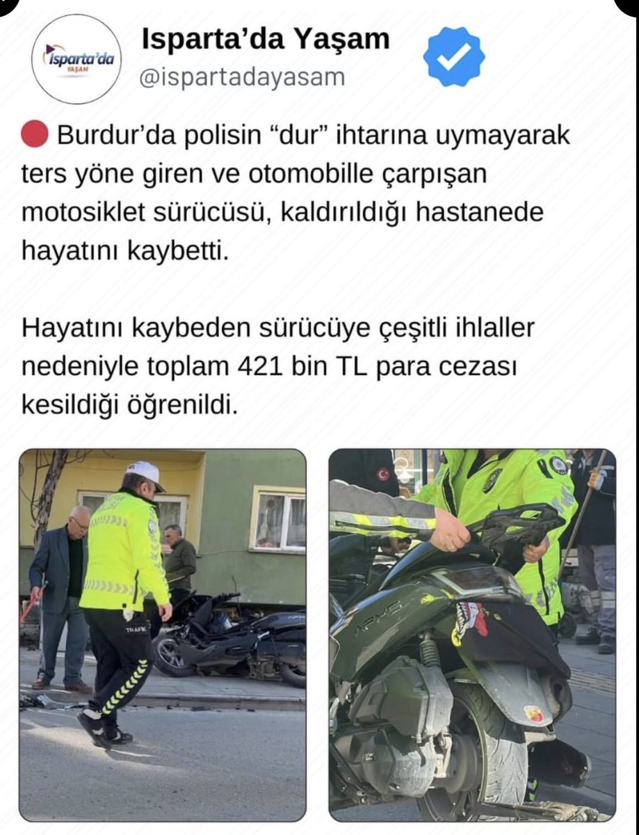 Bir insan neden polisten kaçar?

Çünkü bilir ki:
O an kusuru olmasa bile ;
geçmişteki bir hatasından ötürü kesilecek ceza , zaten hayatını bitirecek…

İnsanları bu noktaya getiren sistemi konuşmalıyız.

Cezayla Yönetemezsiniz
#EhliyetAffıGelsin
<a href="/RTErdogan/">Recep Tayyip Erdoğan</a> 
<a href="/hasandogan/">Hasan Doğan</a> 
<a href="/iletisim/">T.C. İletişim Başkanlığı</a>