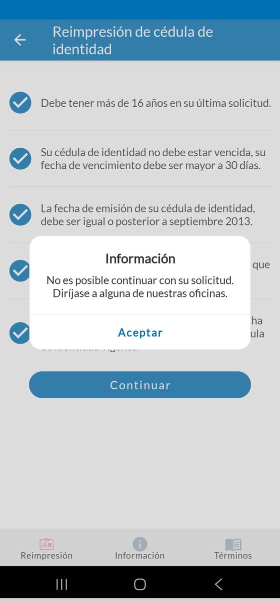 lorena_munozb's tweet photo. @RegCivil_Chile Hola! Ayer me robaron mi cédula, la bloquee y ahora solicito la reimpresión y me arroja ese error ¿a que se debe? https://t.co/8MlOpy7vdm