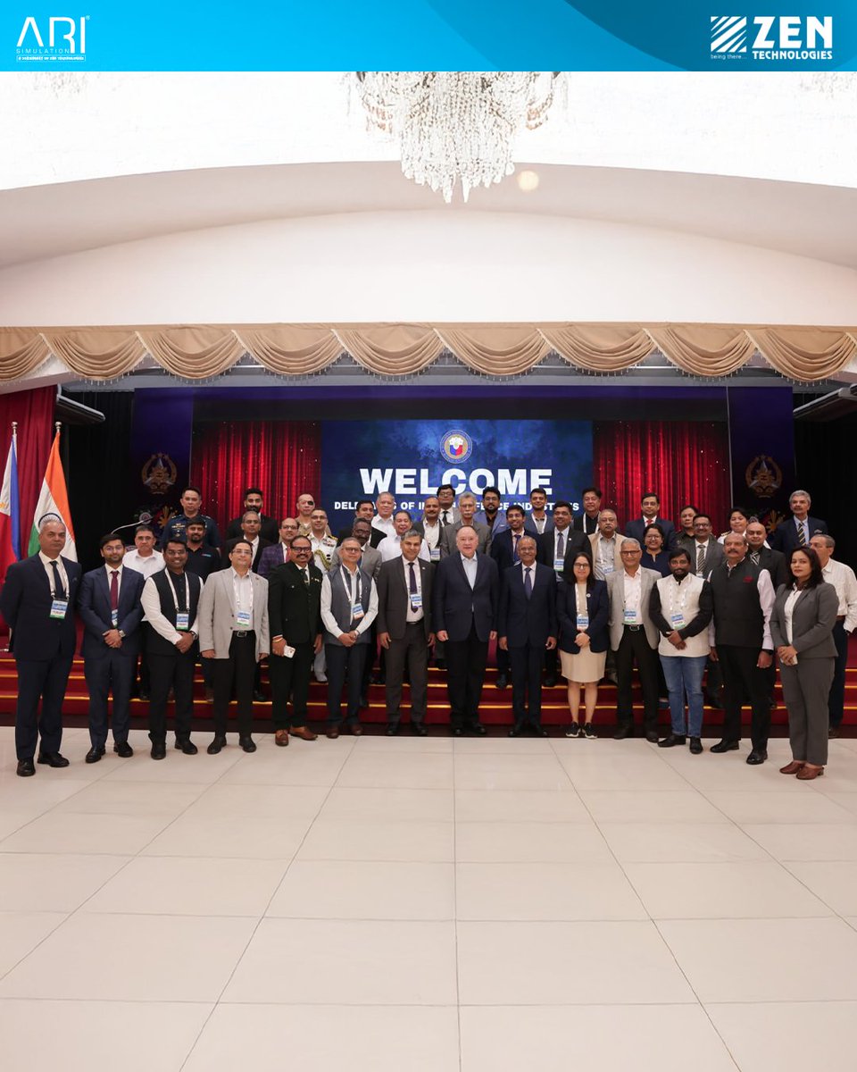 ZenTechnologies's tweet photo. Strengthening defence cooperation between India and the Philippines.

@ZenTechnologies participated in the India–Philippines Defence Seminar, showcasing its state-of-the-art advanced combat training simulators and counter-drone solutions designed to enhance operational preparedness and modern battlefield readiness.

The engagement brought together leading Indian defence manufacturers and senior officials to explore avenues for deeper industry collaboration and support the modernization goals of the Armed Forces of the Philippines under its Self-Reliant Defence Posture (SRDP) initiative.

Through indigenous innovation and cutting-edge R&D, Zen continues to contribute to building stronger defence partnerships and advancing capability development across friendly nations.

#ZenTechnologies #DefenceCooperation #IndiaPhilippines #MilitaryTraining #CounterDrone #DefenceInnovation #MadeInIndia #GlobalSecurity #FutureOfWarfare