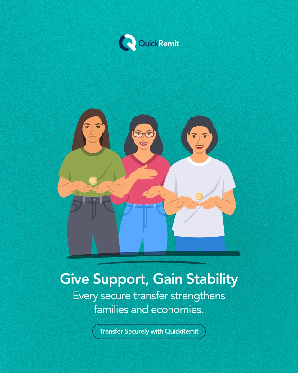 QuickRemitltd's tweet photo. Every transfer tells a story (from something given to something gained)#GiveToGain

Support for families.
Stability for communities.

With QuickRemit, secure money movement helps people thrive across borders.

#QuickRemit #SendMoneyFast #DiasporaTransfers #MoneyInMinutes https://t.co/mBIEEv4nzO