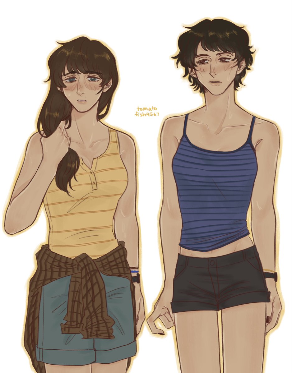 Tomatofish4567's tweet photo. There’s a heatwave in Indiana ☀️🌀 #lesbyler #byler https://t.co/LHmBynBe8y