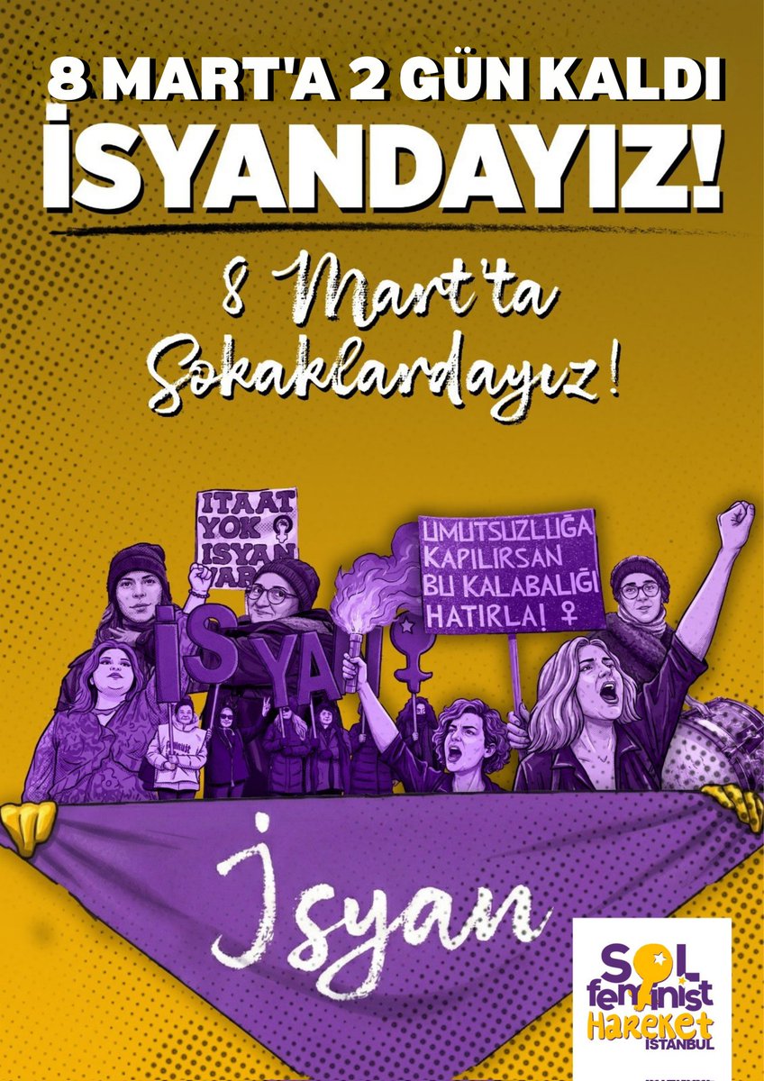 Hayatlarımızı hedef alanlara, varoluşumuzu kabul etmeyenlere karşı isyandayız! Laiklik, eşitlik, özgürlük için isyandayız, değiştireceğiz!

8 Mart'ta sokakları, meydanları, geceyi kuşatacağız!