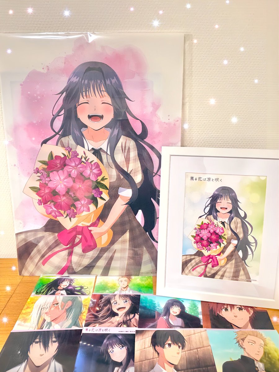 全巻購入のAmazon特典が届きました🌸 まじで眼福すぎて ずっと眺めて