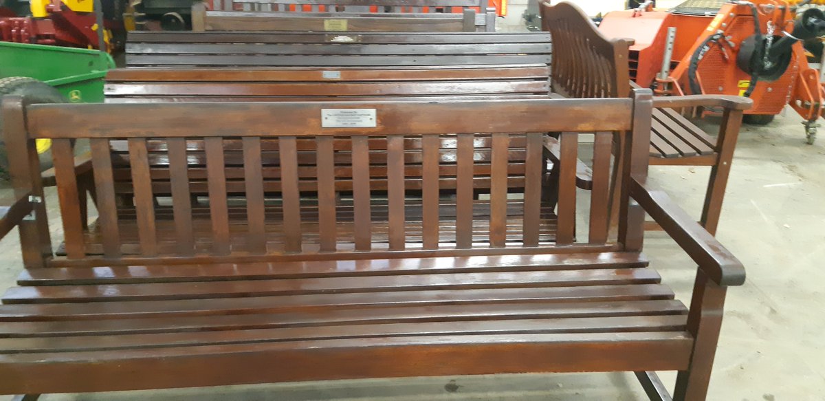 Clitheroegreens's tweet photo. At the end of the golfing season the course furniture is brought in &amp; cleaned, repaired, sanded then 2 or 3 coats of oil added.This is a job that is done during the winter months that makes a big difference to the presentation to course the following season. https://t.co/BXefh5Mwlv