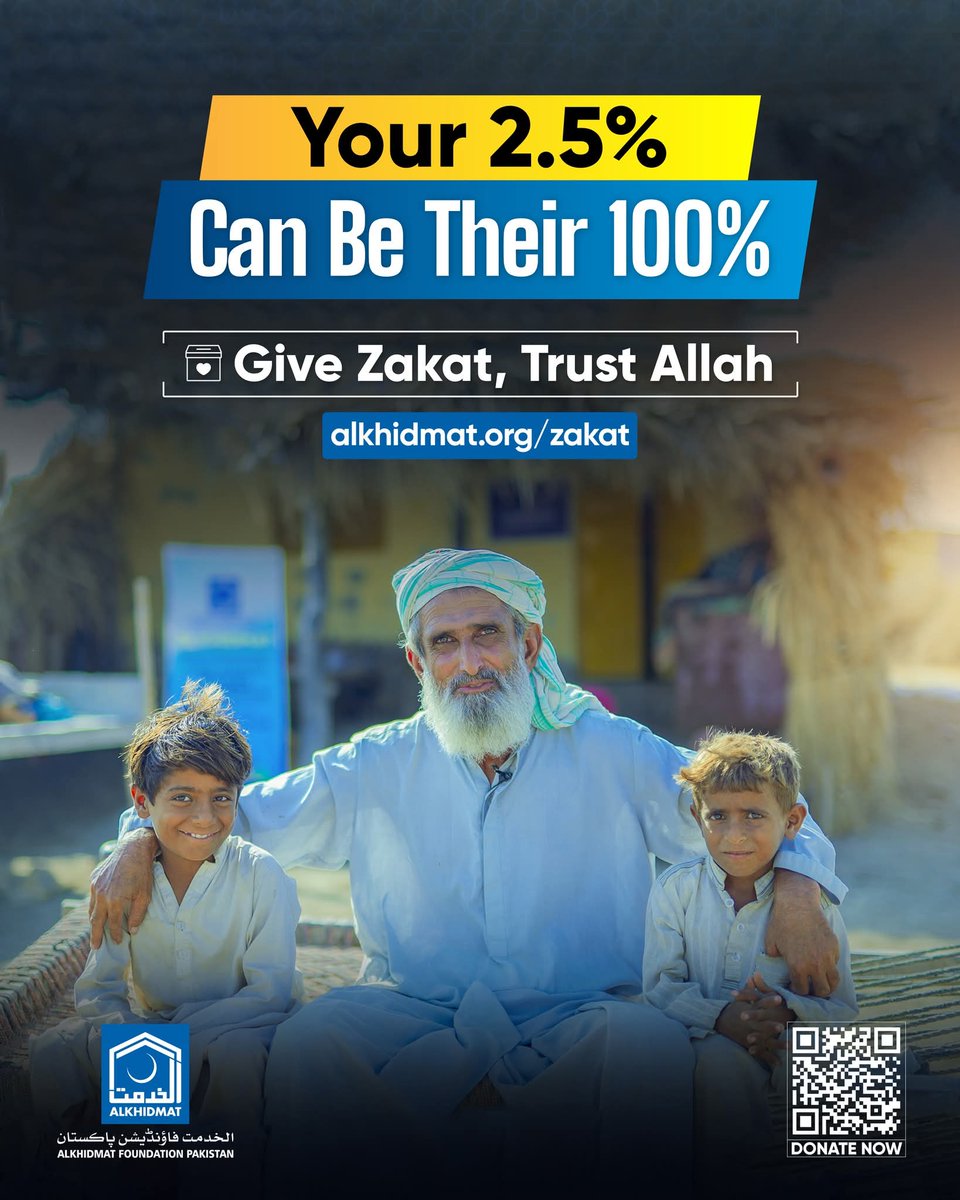 tuba_jameel's tweet photo. Your 2.5% can transform lives. Support humanitarian work including orphan care, clean water, healthcare and food relief through Alkhidmat Foundation.
#GiveZakat_TrustAllah

https://t.co/AiG5gPNjj9 https://t.co/kZy2gOcRXM
