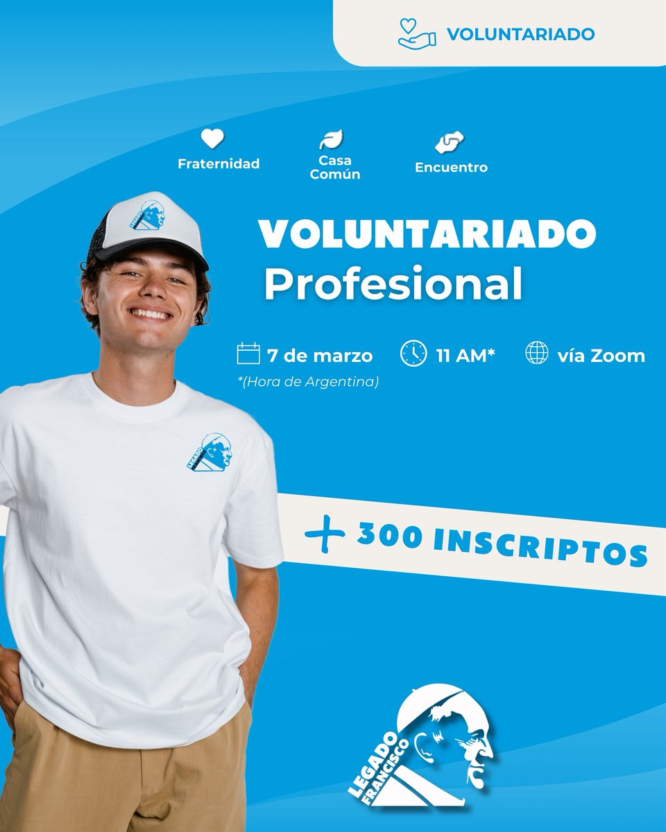 ¡Cerramos la convocatoria de voluntarios profesionales!

Más de 300 postulaciones de todo el mundo se sumaron a esta iniciativa llena de compromiso y vocación de servicio. ¡Gracias por querer ser parte! 🙌

🗓 Sábado 7 de marzo
⏰ 11:00 hs (Argentina)
💻 Modalidad: Zoom

📩