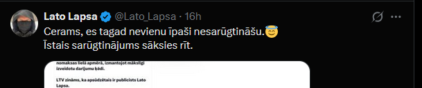 vakaacijs's tweet photo. Vispirms rīt. Tad tomēr pirmdien. Pirmdienā pārcelsim vēl uz priekšu
"Rododenrs 2. Electric Bogaloo" https://t.co/iJHVfnHSnL