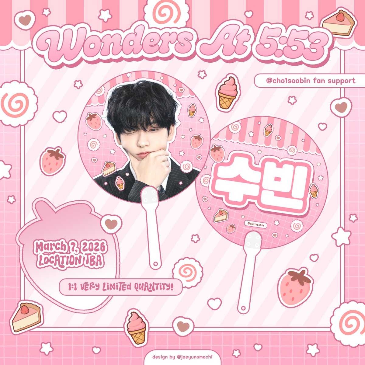 TXT Wonders at 5:53 Dunkin Funmeet Soobin Mini Uchiwa Fan Support by <a href="/cho1soobin/">issa ☆</a>🐰🍓🍭

🤍  like and rt. No need to follow!
🤍 1:1, limited qty

see you! ◡̈ 

#DunkinPH_WondersAt553
#DunkinPH_TXT #TXT #TOMORROW_X_TOGETHER
<a href="/TXT_bighit/">TXT OFFICIAL</a> <a href="/TXT_members/">TOMORROW X TOGETHER</a>