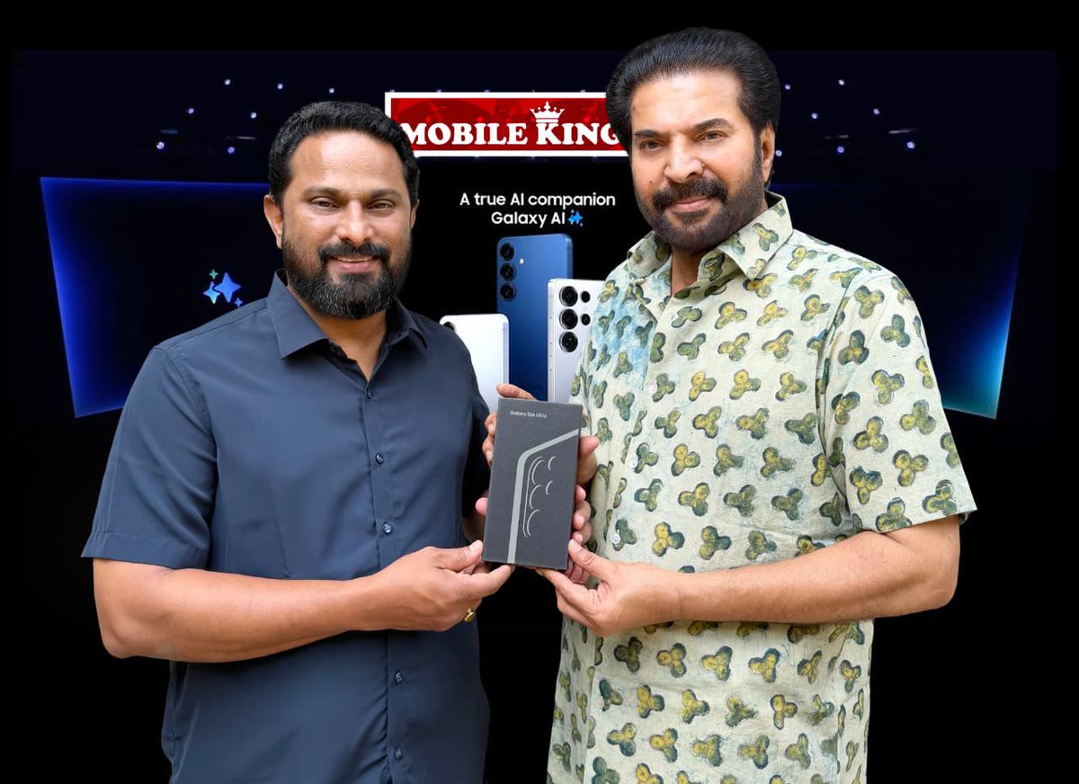 Forumkeralam2's tweet photo. Mammukka Upgraded to #SamsungS26Ultra 🔥

First Sale in Kerala to @mammukka by Fayas Mohammed (#MobileKing) https://t.co/Luf1vIVb0R