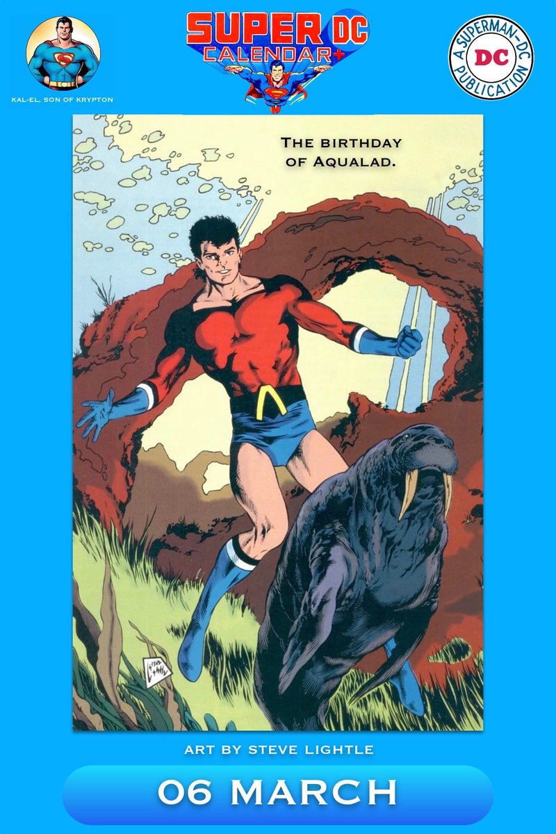 KalElSonOfKrptn's tweet photo. 06 March: The birthday of Aqualad. (Art by Steve Lightle.)

#Aqualad #Garth #SteveLightle #DCCalendar #DCComics https://t.co/PyV8cEbS2L