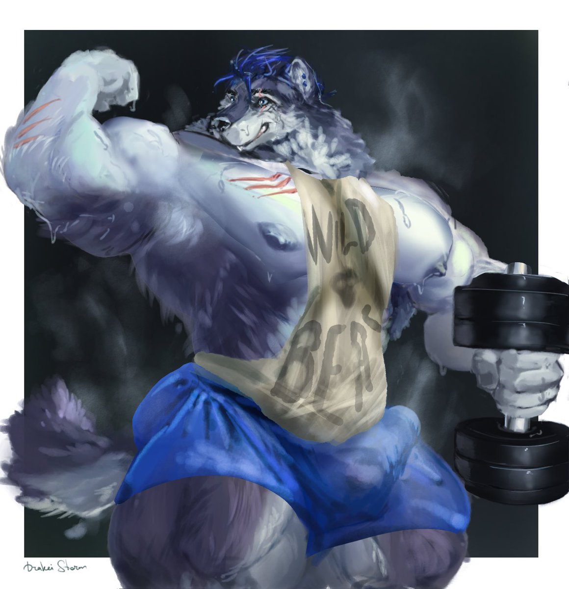 “Woof! That was a good pump, shower time…”

Alts below 

Done by the talented @drakeistorm go check him out!