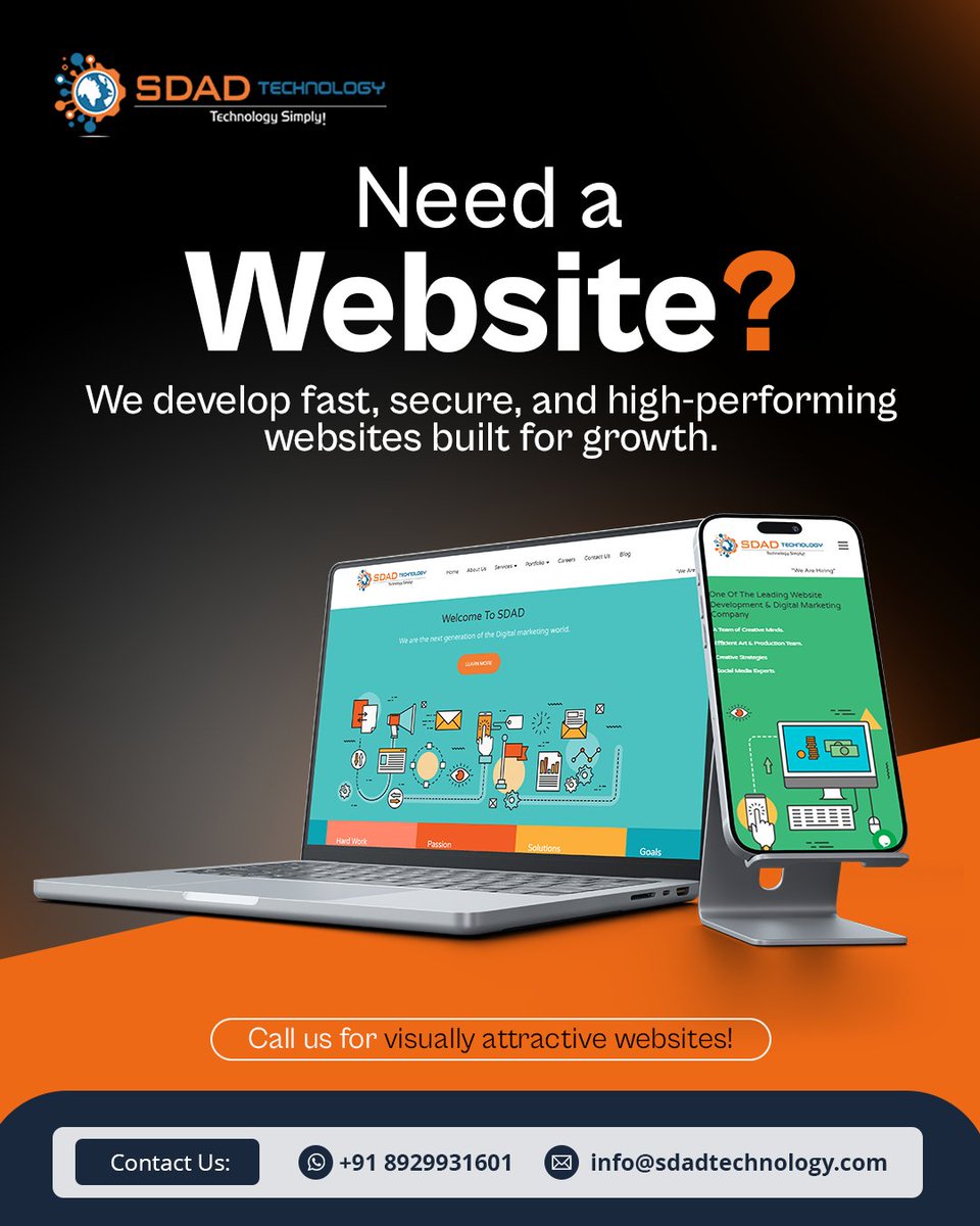 SdadTechnology's tweet photo. Crafting Digital Experiences: Where Innovation Meets Functionality in Website Development!"
Contact SDAD Technology for high quality websites
📱 +1(424)777-2059 | +91-8929931601
✉️ info@sdadtechnology.com

#sdadtechnology #WebsiteDevelopment #WebDesign #DigitalExperience #Website https://t.co/DZ70ToFqA8