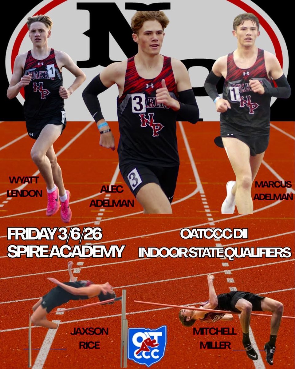 Athletics_NPHS's tweet photo. Best of luck to these NPHS student athletes at the indoor track state qualifiers today! https://t.co/0E7bTv3HHE
