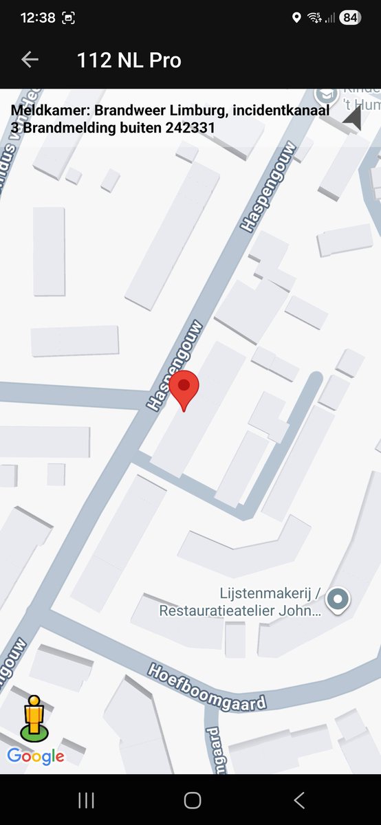 Brandmelding Buiten in Maastricht