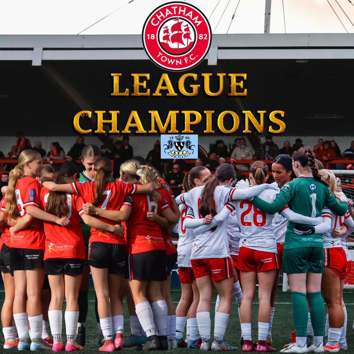 ChathamTownWFC's tweet photo. Our Women’s Development side are officially League Champions 🏆

Massive congratulations on an incredible season – invincible in their first season together. An unbelievable achievement.

Focus now turns to the Kent Plate semi-final vs Maidstone United. One more push! 💪 https://t.co/9ZfRvhL9AT