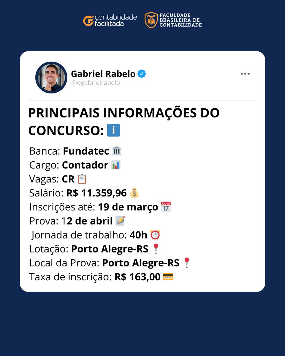 contfacilitada's tweet photo. O Conselho Regional de Psicologia do Rio Grande do Sul abriu inscrições para diversas vagas, incluindo o cargo de Contador, com vencimentos básicos iniciais em R$ 11.359,96, veja os detalhes! 👇 https://t.co/jygr5mYjRo
