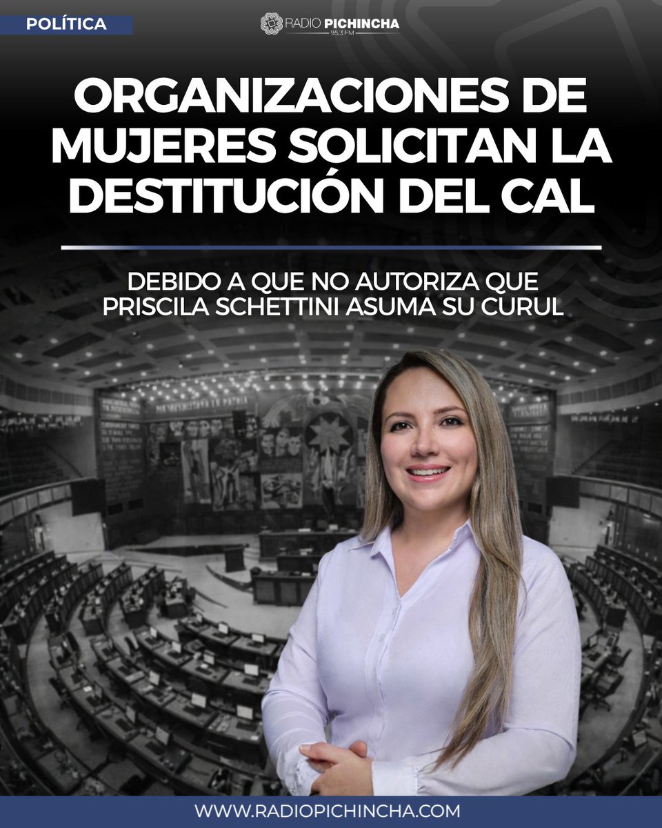 🏛️#Política | La denuncia fue presentada ante el Tribunal Contencioso Electoral (TCE). El Consejo de Administración Legislativa (CAL) habría incumplido con el Código de la Democracia.
#LaRadioDeLasNoticias 
Los detalles⤵️
radiopichincha.com/organizaciones…