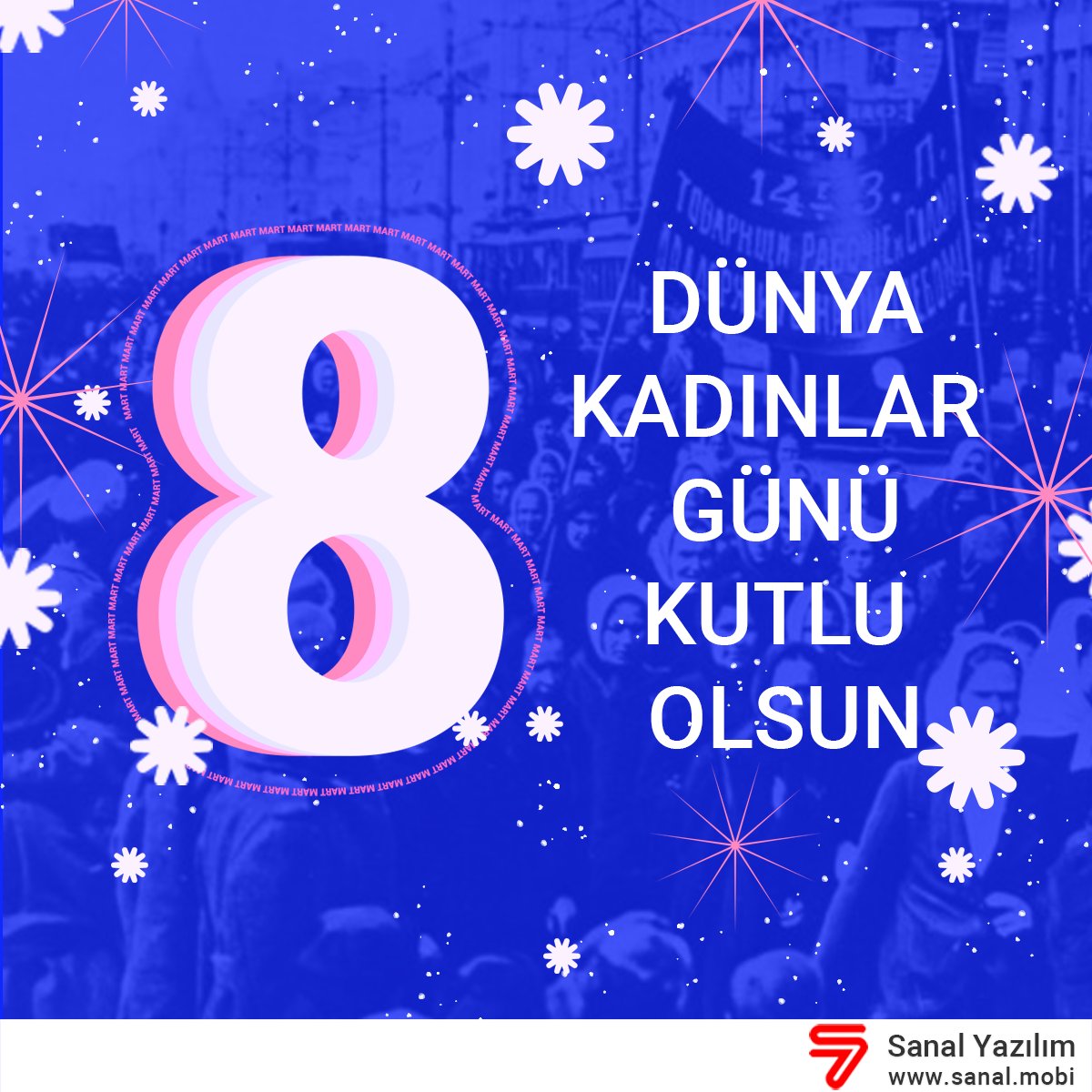 SANALYAZILIM's tweet photo. 8 Mart Dünya Kadınlar Günü Kutlu Olsun!

#8mart #8martdünyakadınlargünü https://t.co/Vj0HWARJkn