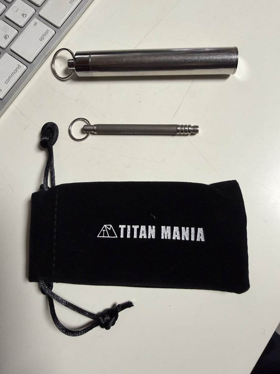 昨日の爪楊枝はチタンじゃなくてステンレスでした😩昨日届いたやつは