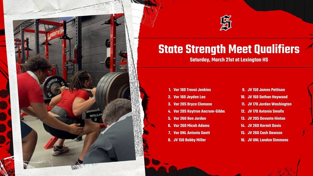 SHSKnightsAth's tweet photo. Knights Qualify 16 Lifters for State Meet https://t.co/ZqrTuXF9Lm https://t.co/C1tOFghqGJ
