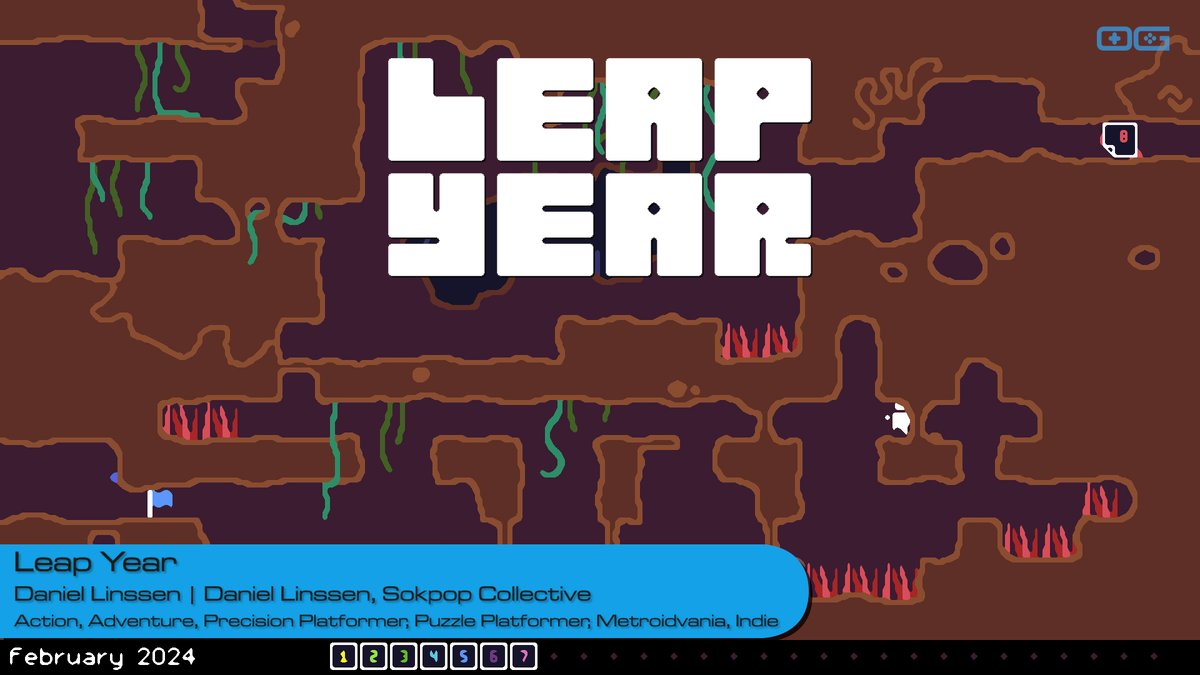 OverageGmngCom's tweet image. OG plays Leap Year!
youtube.com/watch?v=qJyv1K…

Like &amp;amp; Sub!

@managore
@sokpopco

#LeapYear #IndieGame #PuzzlePlatformer #IndieGaming #HiddenGem #2DPlatformer #GameDesign #PrecisionPlatformer #IndieDevs #Exploration #PuzzleGame #PixelArt #HandDrawn #ShortAndSweet #Metroidvania