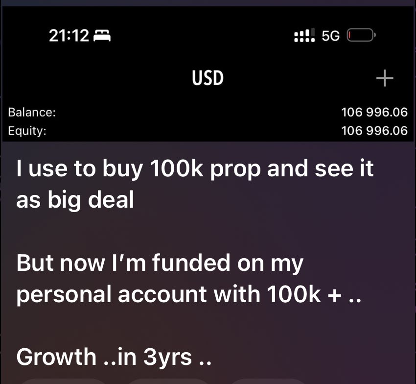 forexblog9ja's tweet photo. I’m now funded $100k on my personal account - fznation https://t.co/JKVXmeBokW