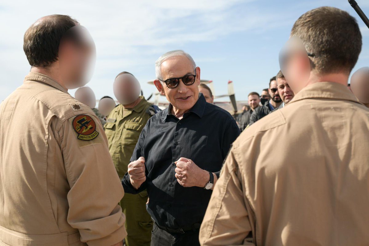 HarmlessHQ's tweet photo. Another funny news from Tehran!

Iran Forces were preparing 6 ballistic missiles to be launched against Israel in a couple of minutes. 

Just some minutes before the launching, Netayanhu struck and destroyed the 6 ballistic missile launchers.

Netayanhu is always swift and precise. 😀