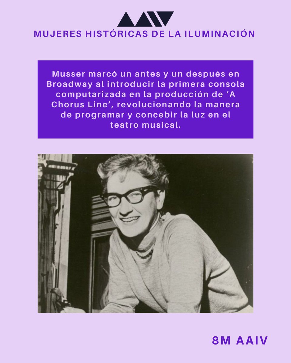 Aai_Adadi's tweet photo. A lo largo de su carrera fue reconocida con tres premios Tony, consolidando el diseño de iluminación como una disciplina artística esencial dentro del engranaje teatral.  

#8M, Día Internacional de la Mujer, destacando a referentes de la historia del diseño de iluminación.💜💡 https://t.co/4ZLKG9UEBT