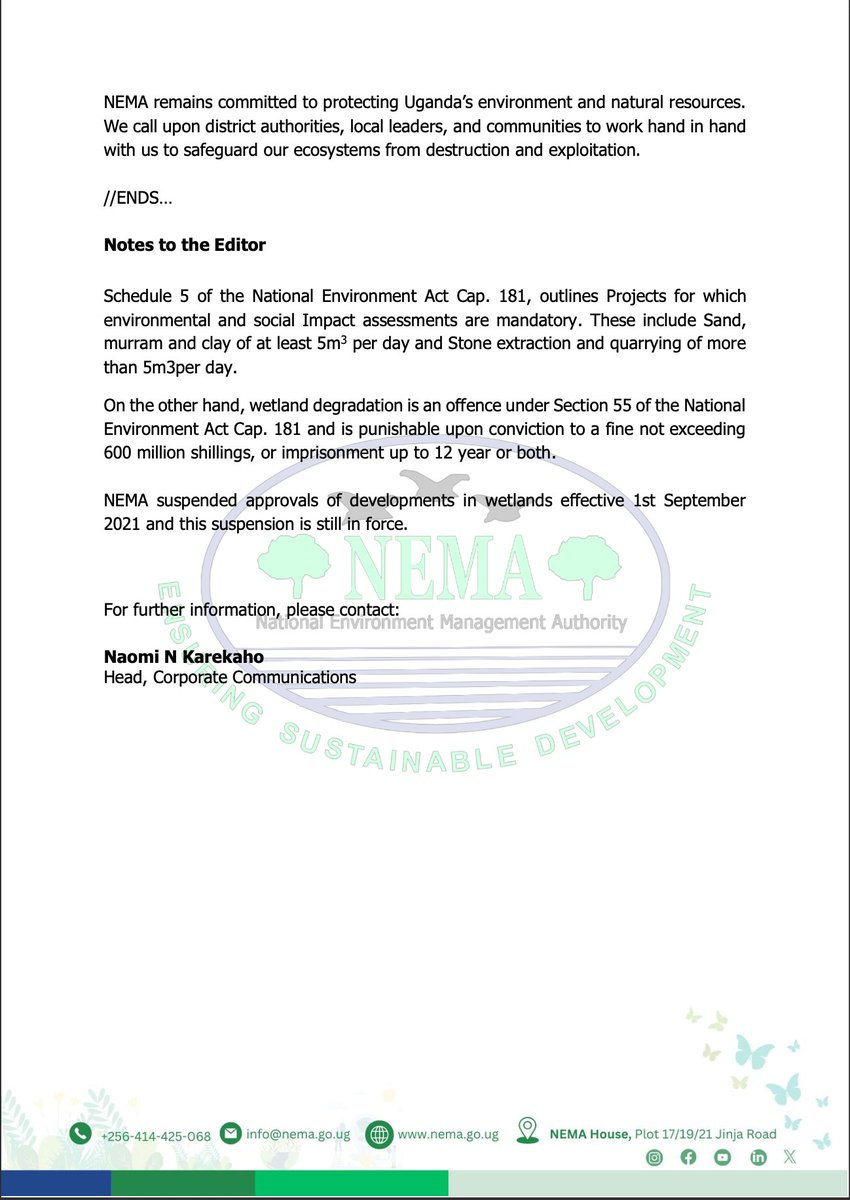 National Environment Management Authority (NEMA) tweet media