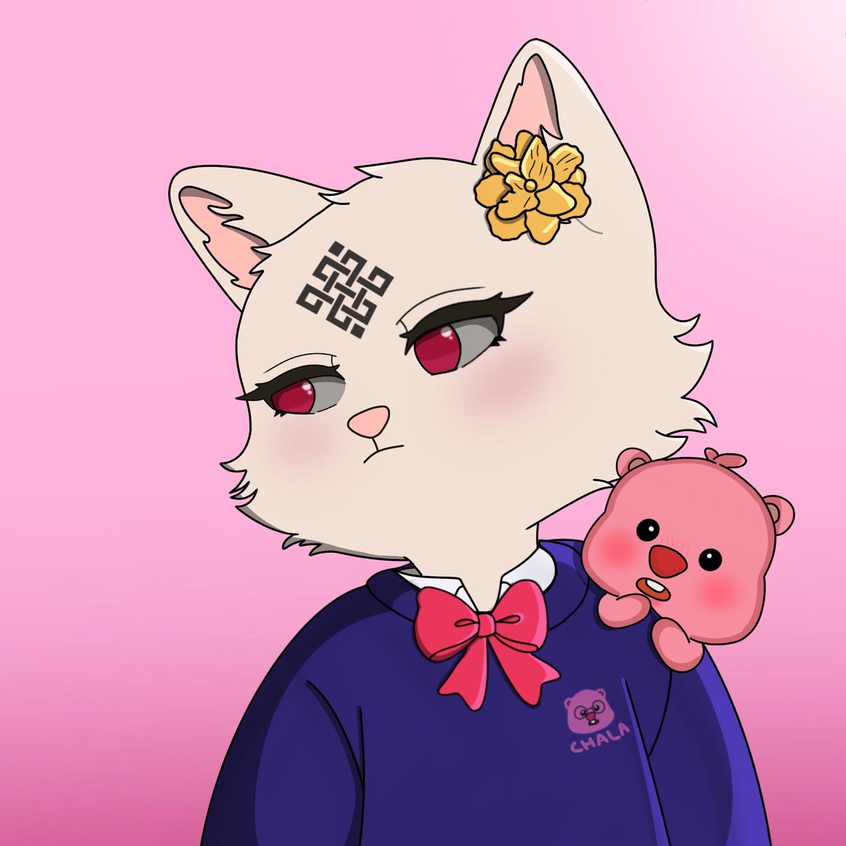 gRitual 
This is Part #45 Drawing Ritual PFP 

Today I dropped 3 arts at once 
📷 : <a href="/0xMiiceeelll/">0xMiicell (❖,❖)</a> , <a href="/hazelnty_/">hazel</a> , <a href="/puffssrenjn/">chala (❖,❖)</a> 

Lemme Introducing them, they are the Trio Macan. 
They are always together in the ritual server and are never separated.

This is how the ritual of