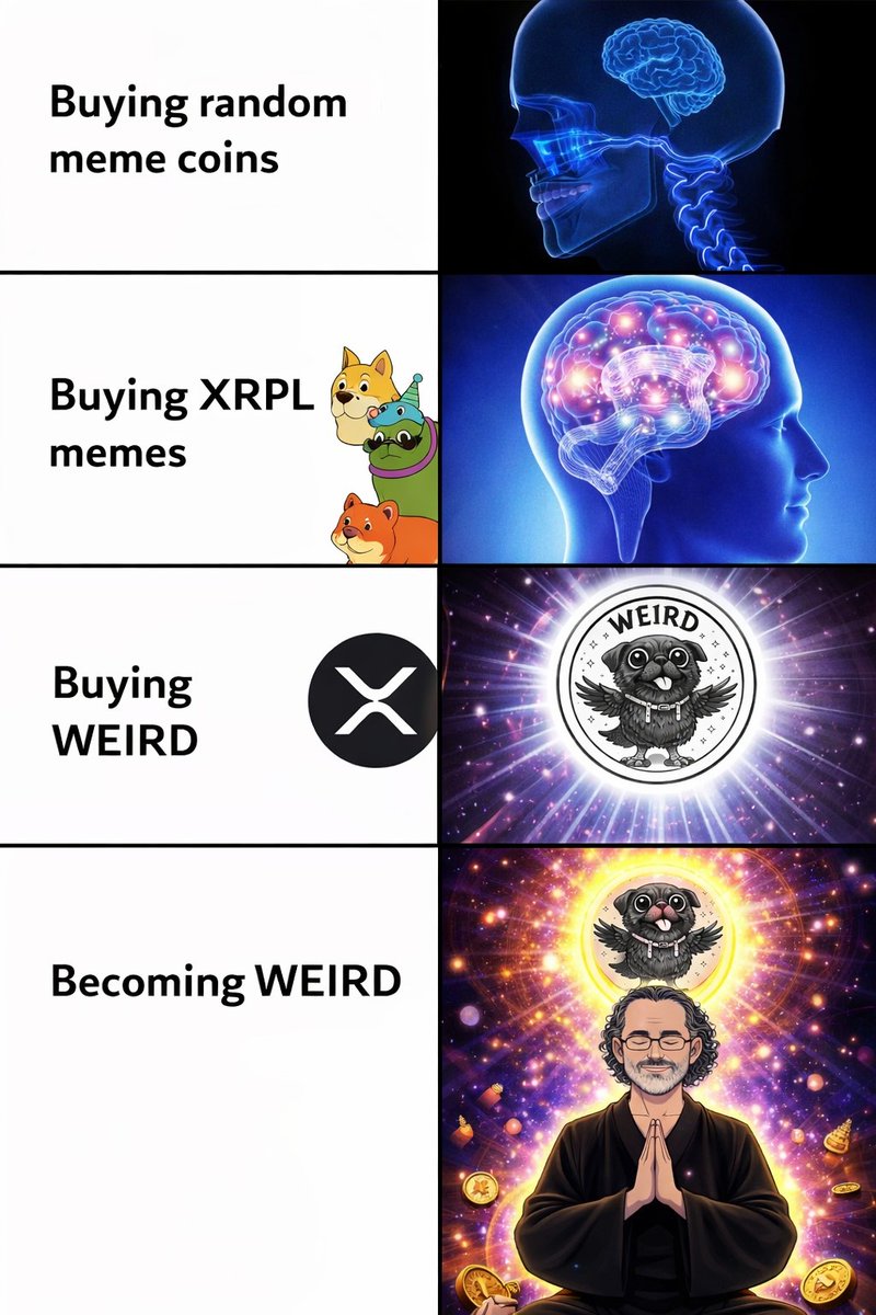 The evolution of a trader is a WEIRD one.
$WEIRD #XRPL #XRP