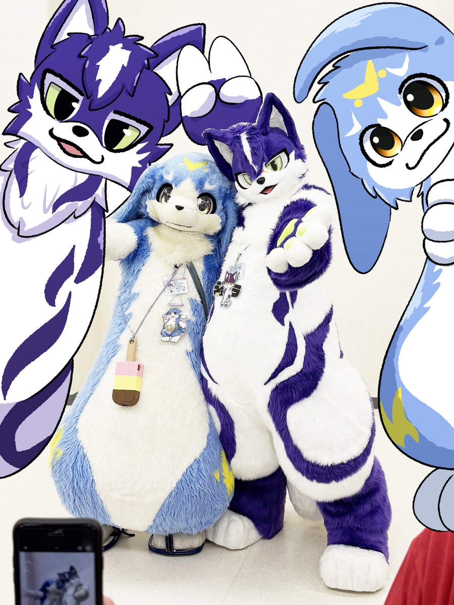 ぎゅっ (´｡•ω(•ω•｡`) 25/9/21 #けもケット16 #ケモノ #着ぐるみ