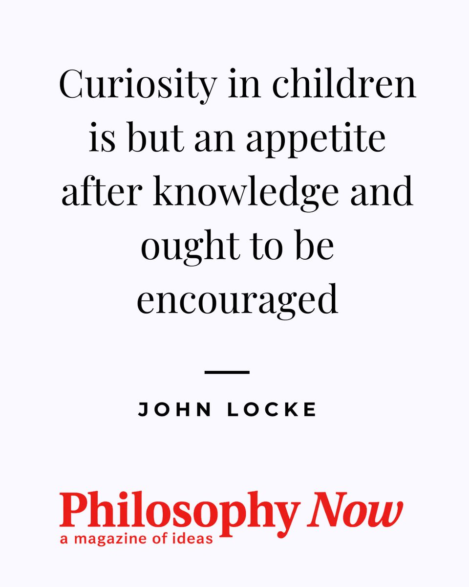 PhilosophyNow's tweet image. How should #children be educated - through #discipline or nurturing #curiosity? Philosophers have long disagreed. Matt Qvortrup shares some highlights: philosophynow.org/issues/172/Phi…