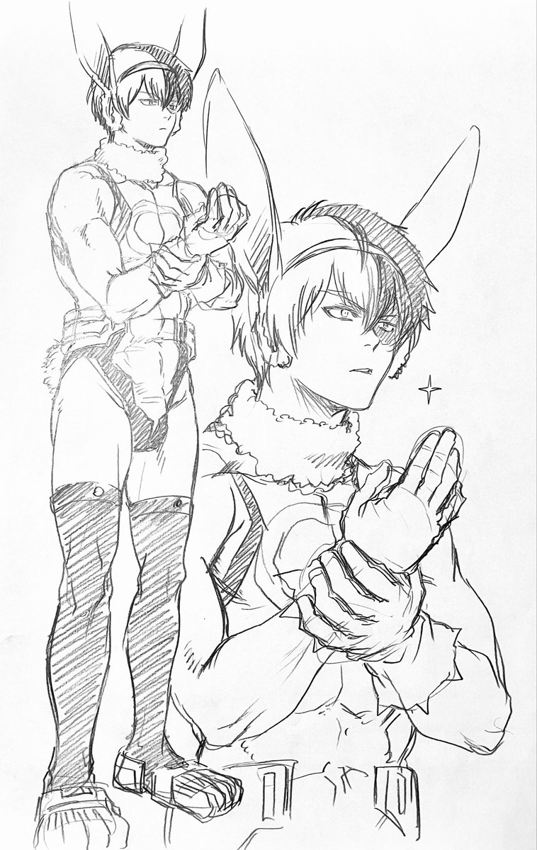 ラフ描き、🥦🍰🔥
再掲

🐰コス 