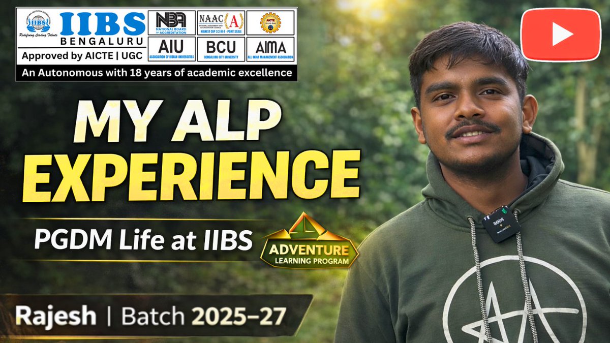 iibsonline's tweet image. What Happens in ALP? | PGDM Adventure Learning Experience at Ramanagara | Rajesh PGDM 2025–27 youtu.be/4WhGN8nj6Go

#IIBS #PGDM2025 #ALPProgram #Ramanagara #AdventureLearning #MBAJourney #CollegeLife #StudentLife #TeamBuilding