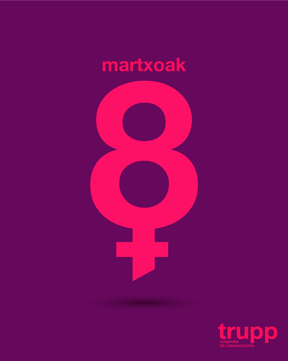 Ideia onek ez dute generorik.
Berdintasuna eta hazteko lekua besterik ez dute behar.
Martxoak 8, #EmakumeenNazioartekoEguna
---
Las buenas ideas no tienen género.
Solo necesitan igualdad y espacio para crecer.
8 de marzo, #DíaInternacionaldelaMujer
#8M