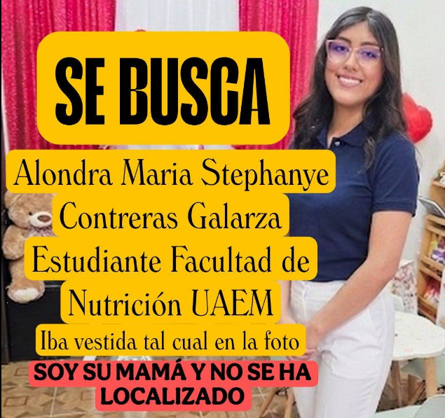 TLAHUICAINFOR's tweet photo. No es un caso aislado. Tras Karol Toledo Gómez y Kimberli Ramos Beltrán, otra alerta sacude a la #UAEM #Morelos.🚨 SOS | Alondra Stephanye desaparecida
Salió de Cuautla a Cuernavaca y no llegó a casa.⚠️ Es falso que haya sido localizada.Ayuda a difundir. ayer desaparecio https://t.co/grBYiktKqP