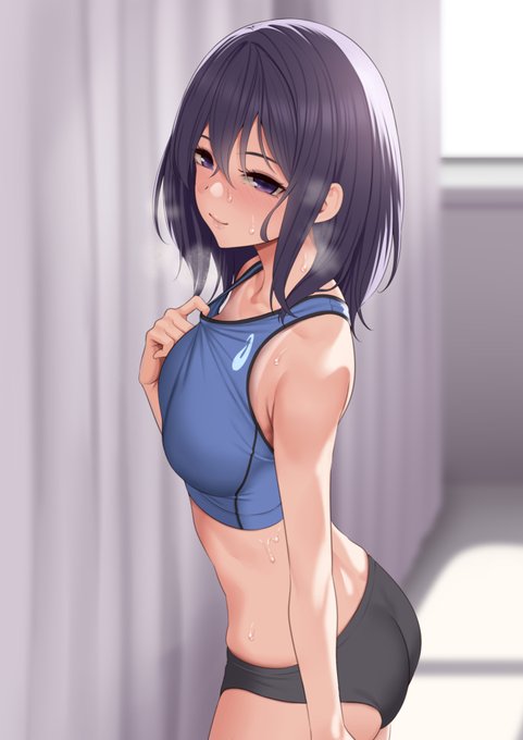 暑い暑いと言いながら挑発してくる陸上部員