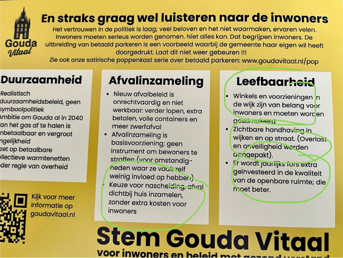 Dit zijn nog eens concrete punten! Voorbeeld van wijk gerichte aanpak en aansluiting met uitdagingen/problemen waar mensen buiten de singels tegenaanlopen. #gr2026 #gouda