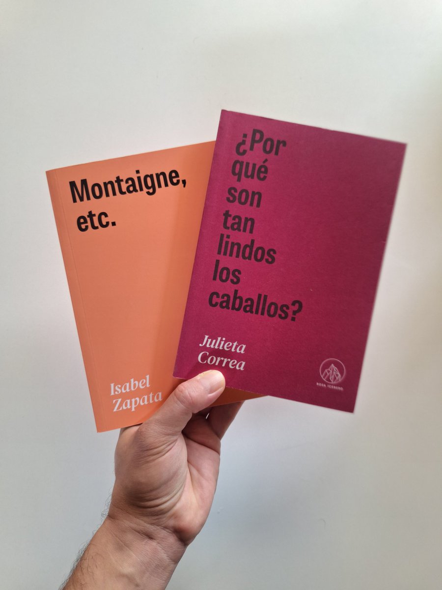 ed_rosaiceberg's tweet photo. Montaigne, etc. y ¿Por qué son tan lindos los caballos? disponibles en Argentina y México 📚💎

¡Lectorxs! Nos alegra contarles que gracias a @nadiedistribuye pueden conseguir los títulos de @julicye y @bestiecilla en librerías mexicanas ♥️🇲🇽 https://t.co/wPz8WTqqgL