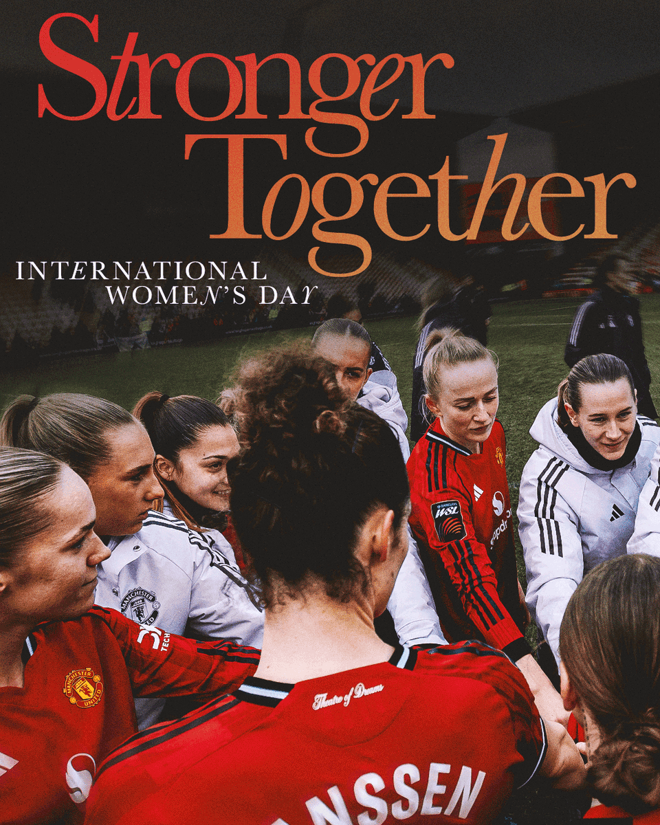 ManUtdWomen's tweet photo. On #IWD2026, we're celebrating women around the world, and encouraging the spirit of generosity and collaboration.

Because we’re stronger together 🤝❤️

#GiveToGain https://t.co/Vcq0vpyifV