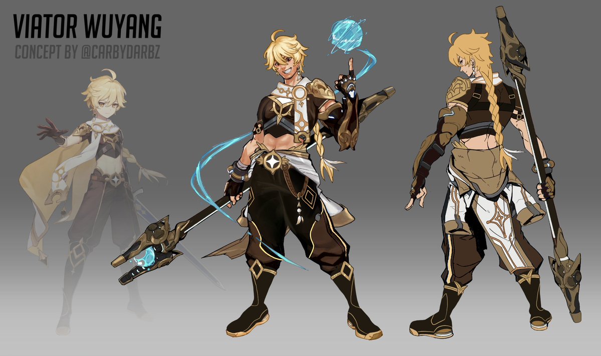 carbydarbz's tweet photo. PT. 2 of my overwatch x genshin impact collab skin concepts 🖤 here's wuyang as aether! #OverwatchFanart #Wuyang #GenshinFanart #Aether https://t.co/wn5nRnIuAA