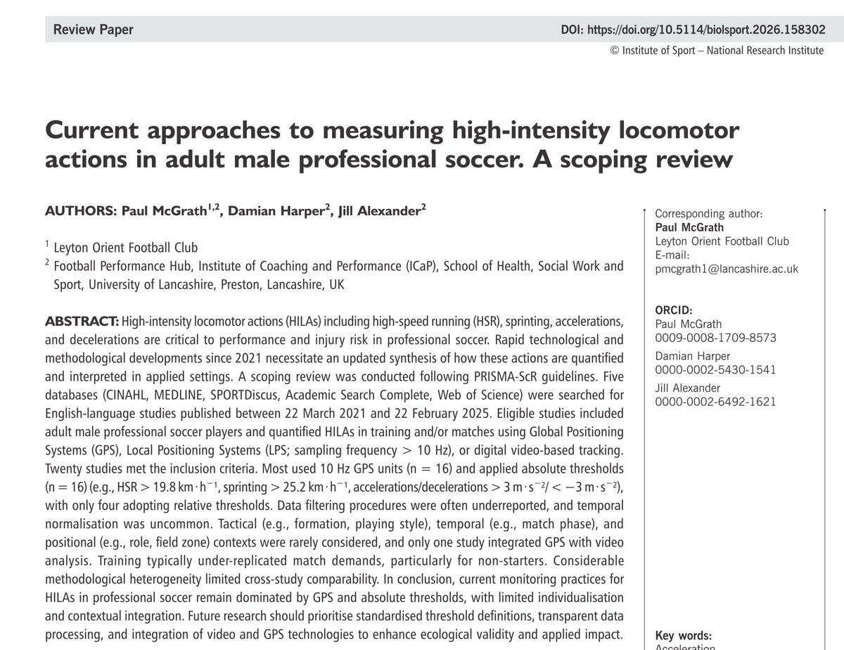 Biology of Sport tweet media