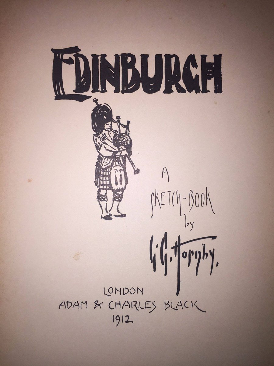 EdinCulture's tweet image. On #worldbookday2025 we have discovered this lovely sketchbook at Lauriston Castle showing some delightful images of Edinburgh back in the day. #Edinburgh in 1912....